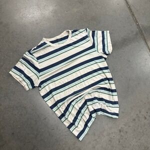 90's style white & blue striped tee